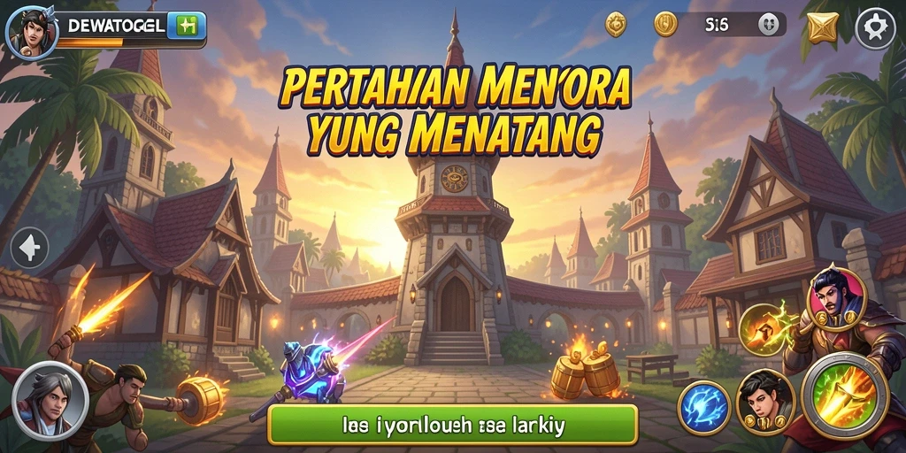Gameplay seru DEWATOGEL dalam aksi Tower Defense.