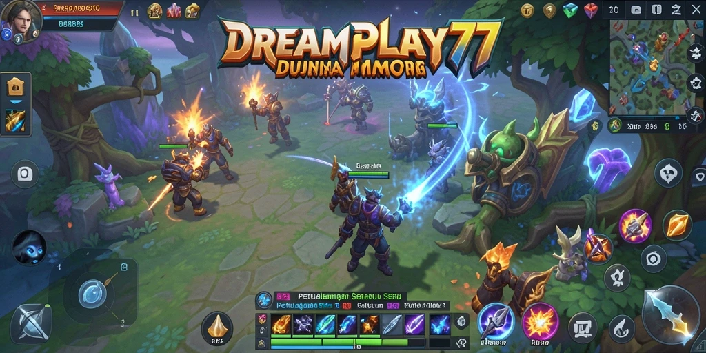 Gameplay seru dalam dunia MMORPG DREAMPLAY77 dengan grafis yang memukau.