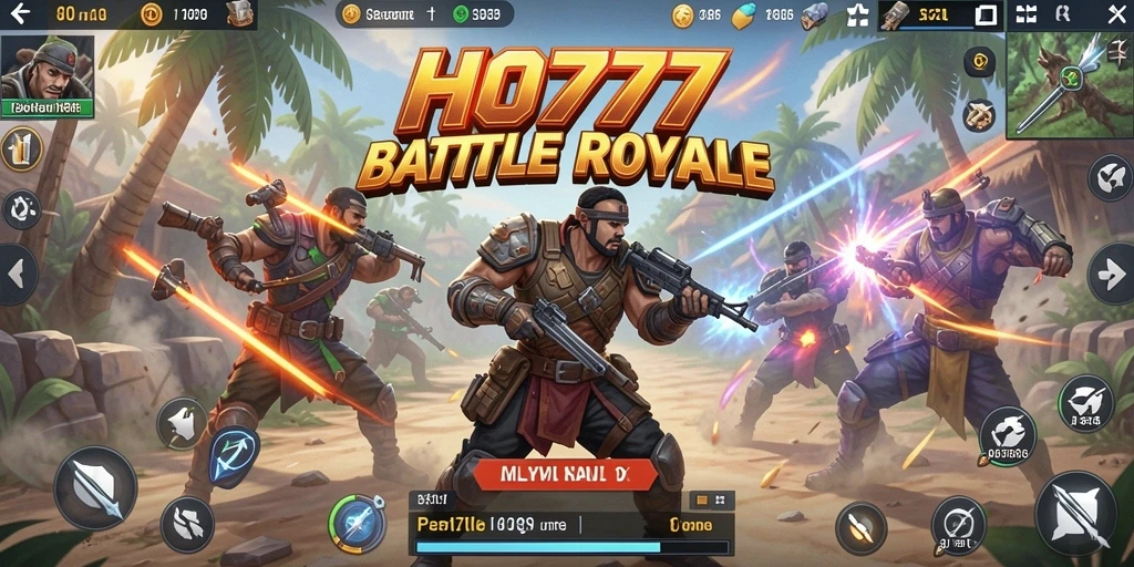 Tampilan gameplay seru dari HO777 dalam pertarungan Battle Royale.