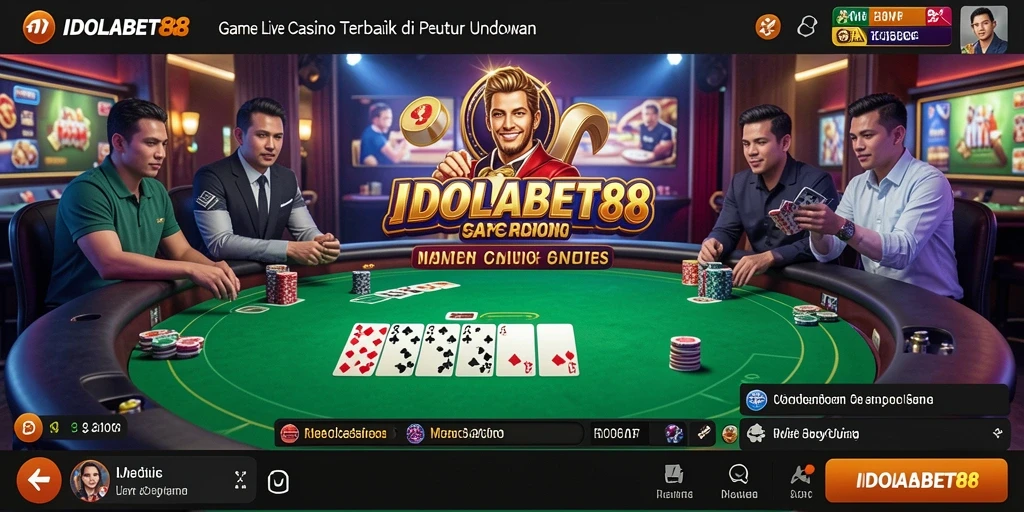 Gameplay menarik dalam aplikasi Live Casino IDOLABET88.