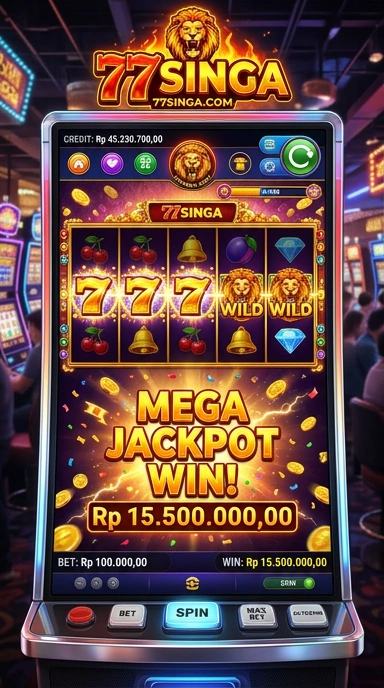 Menu aplikasi 77singa yang user-friendly dan mudah di navigasi.